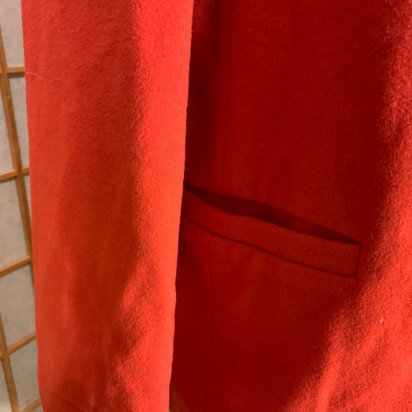 MARISA MINICUCCI Red Virgin Wool Button Front Coat Jacket * sz 10 - Picture 5 of 8